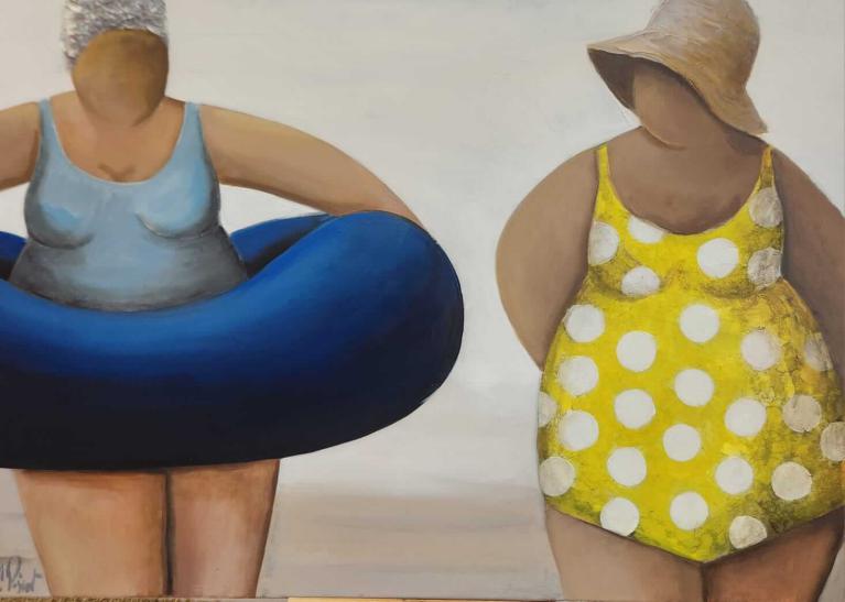 Les Baigneuses — 036 · 92 × 65 cm · Claudie Prigent